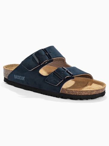 BACKSUN Slippers "Bali" donkerblauw