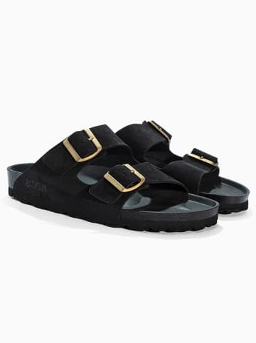 BACKSUN Leren slippers "Bali" zwart