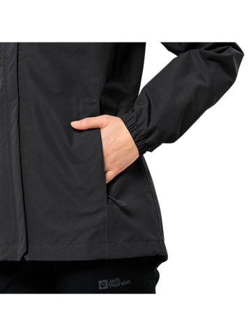 Jack Wolfskin Regenjas "Stormy Point" zwart