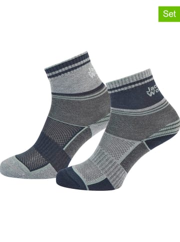Jack Wolfskin 2-delige set: functionele sokken "Hike" grijs/donkerblauw