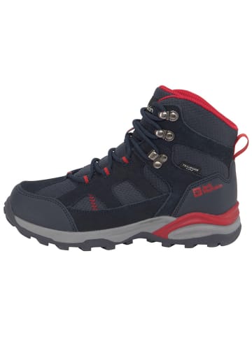 Jack Wolfskin Leren trekkingschoenen "Trail Hiker Texapore Mid" donkerblauw/rood