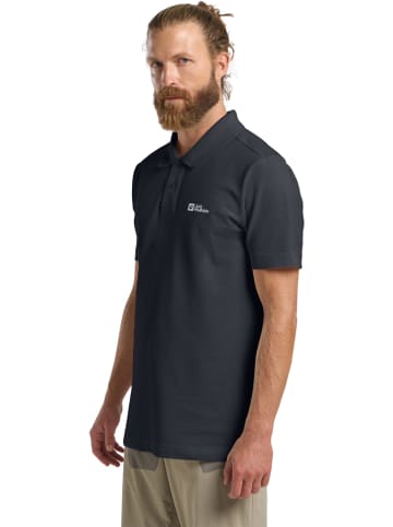 Jack Wolfskin Funkcyjna koszulka polo "Essential" w kolorze antracytowym