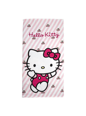 WellHome for Kids Strandtuch "Hello Kitty" in Rosa