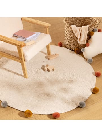 WellHome for Kids Baumwoll-Teppich in Creme/ Bunt