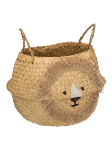 WellHome for Kids Aufbewahrungskorb ''Lion'' in Beige - (H)40 x Ø 35 cm