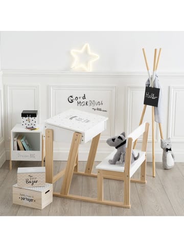 WellHome for Kids Ławka szkolna w kolorze białym - 58 x 64 x 79 cm