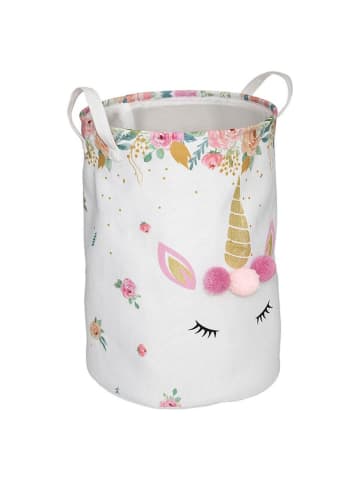 WellHome for Kids Spielzeugtasche "Unicornio" in Weiß/ Bunt - (H)50 x Ø 35 cm