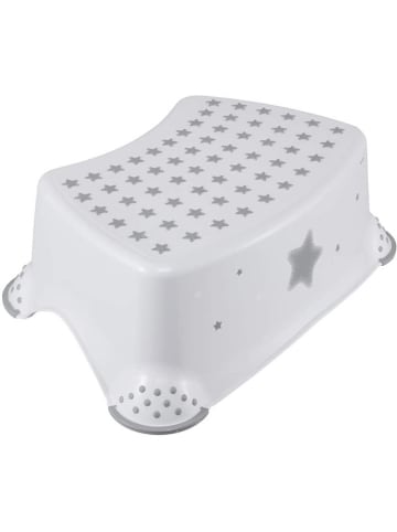 WellHome for Kids Kindertritt in Weiß/ Grau - (B)40,5 x (H)14 x (T)28,5 cm