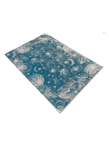 WellHome for Kids Kurzflor-Teppich "Universe" in Blau