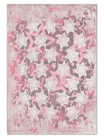 WellHome for Kids Laagpolig tapijt "Ches Stars" lichtroze