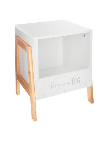 WellHome for Kids Stolik nocny w kolorze białym - 33 x 40 x 30 cm