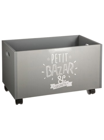 WellHome for Kids Spielzeugkiste in Grau - (B)48 x (H)30 x (T)28 cm