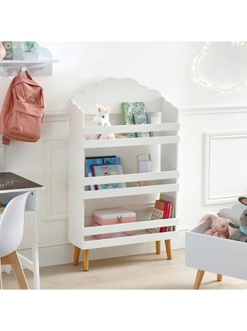 WellHome for Kids Regał w kolorze białym na książki - 58 x 100 x 18 cm