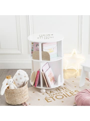 WellHome for Kids Boekenkast wit/lichtbruin - (H)59 x Ø 40 cm