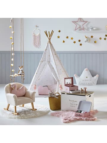 WellHome for Kids Muziekdoos-sieradenkistje wit/lichtroze - (B)14,3 x (H)16 x (D)14,2 cm