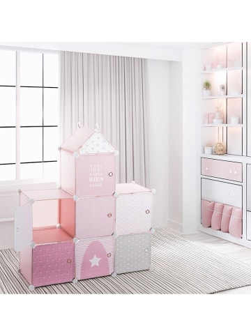 WellHome for Kids Regał w kolorze jasnoróżowym - 95,5 x 109 x 32 cm