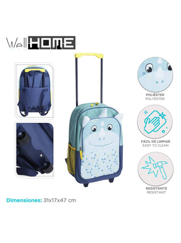 WellHome for Kids Rucksack in Blau/ Hellblau - (B)31 x (H)47 x (T)17 cm