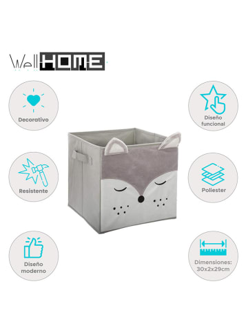 WellHome for Kids Aufbewahrungsbox in Grau - (B)29 x (H)29 x (T)29 cm