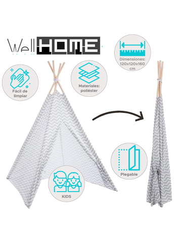 WellHome for Kids Namiot w kolorze kremowym do zabawy - 0+