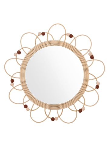 WellHome for Kids Wandspiegel in Hellbraun - Ø 38 cm