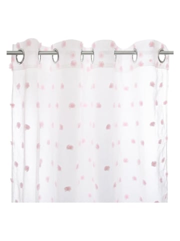 WellHome for Kids Gordijn wit/lichtroze - (L)240 x (B)140 cm
