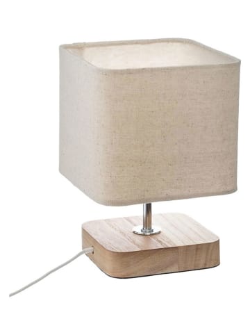 WellHome for Kids Lampa stołowa "Madera" w kolorze beżowym - 14 x 21 x 14 cm