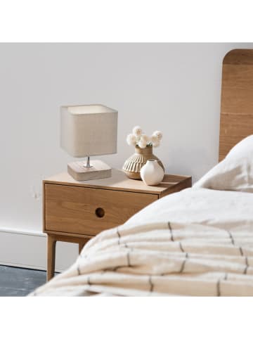 WellHome for Kids Tafellamp "Madera" beige - (B)14 x (H)21 x (D)14 cm