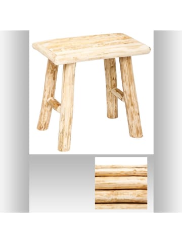 WellHome for Kids Stolik w kolorze jasnobrązowym  - 34,5 x 31 x 23 cm