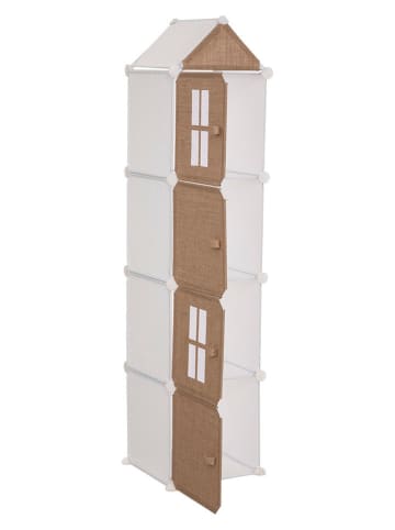 WellHome for Kids Standregal in Hellbraun/ Weiß - (B)34 x (H)140 x (T)32 cm 