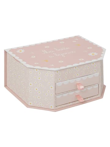 WellHome for Kids Szkatułka "Lana" w kolorze jasnoróżowym na biżuterię - 21,5 x 16,6 x 10 cm