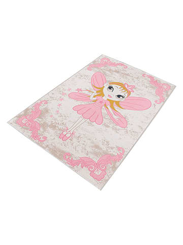 WellHome for Kids Dywan "She Fairy" w kolorze jasnoróżowo-białym
