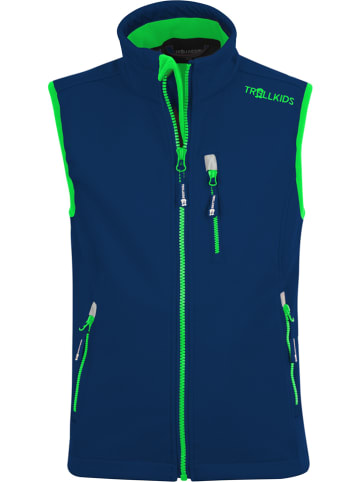 Trollkids Softshellbodywarmer "Trollfjord" donkerblauw