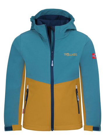 Trollkids Kurtka softshellowa "Kristiansand" w kolorze turkusowym