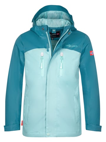 Trollkids Regenjas "Nusfjord" turquoise