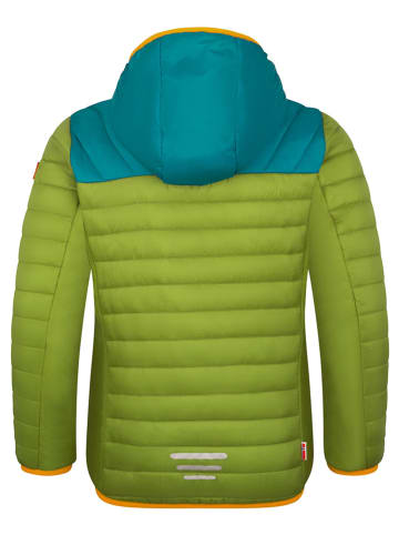 Trollkids Kurtka pikowana "Eikefjord" w kolorze zielono-niebiesko-pomarańczowym