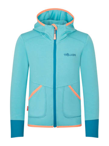 Trollkids Fleece vest "Saltfjord" lichtblauw