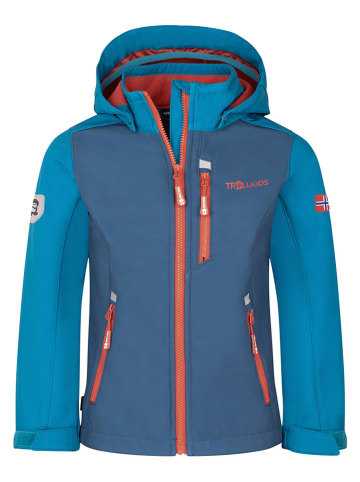 Trollkids Kurtka softshellowa "Balestrand" w kolorze turkusowym