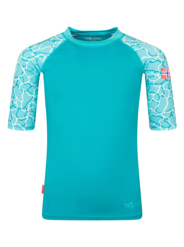 Trollkids Badeshirt "Haukland T" in Hellblau