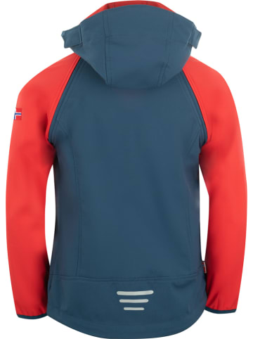 Trollkids Afritssoftshelljas "Rondane XT" donkerblauw/rood