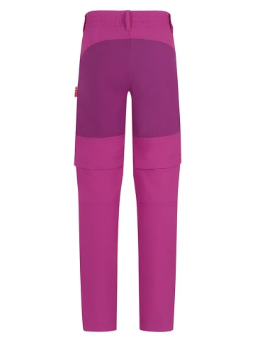 Trollkids Spodnie trekkingowe Zipp-Off "Nordfjord" - Regular fit - w kolorze fioletowym