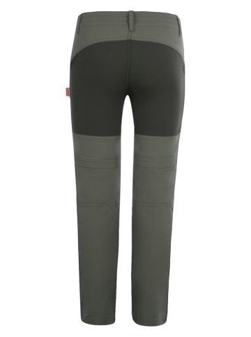 Trollkids Spodnie trekkingowe Zipp-Off "Nordfjord" - Regular fit - w kolorze khaki