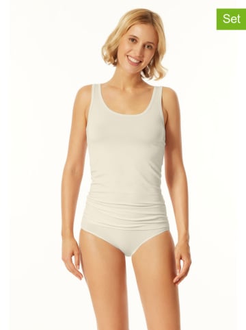 Schiesser 2-delige set: hemdjes beige