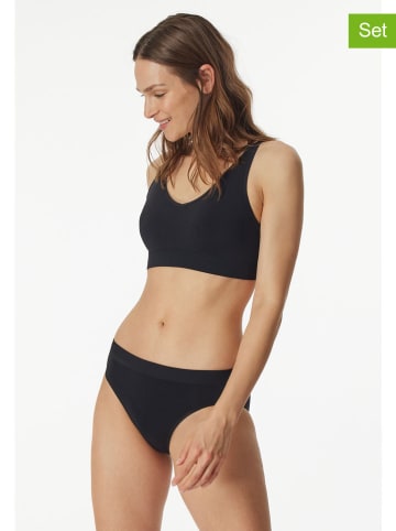 Schiesser 2er-Set: Slips in Schwarz