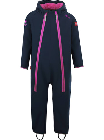 Trollkids Softshellpakje "Nordkapp" donkerblauw/roze