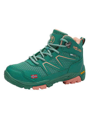 Trollkids Botki trekkingowe "Skarvan Hiker Mid" w kolorze zielonym