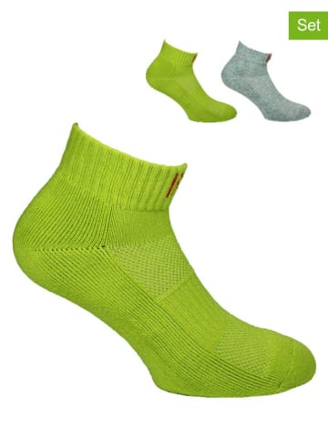 Norfolk 2er-Set: Trekkingsocken "Wilma" in Grün/ Türkis