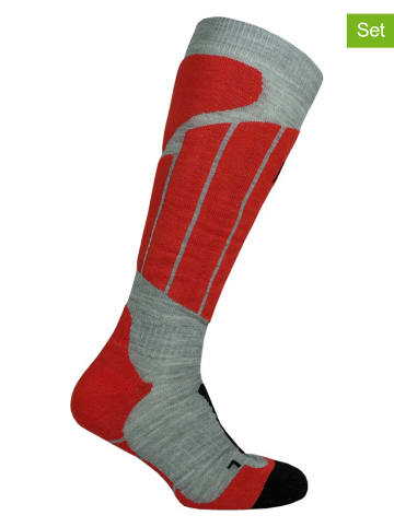 Norfolk Skarpety trekkingowe (2 pary) "Aspen" w kolorze czerwonym