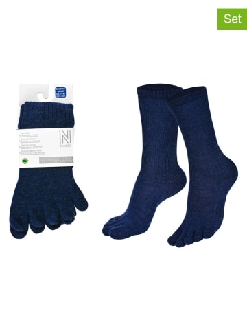 Norfolk 2er-Set: Zehensocken "Bruges" in Dunkelblau