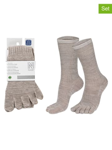 Norfolk 2er-Set: Zehensocken "Bruges" in Beige