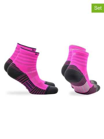 Norfolk 2-delige set: trekkingsokken "Cheetah" roze